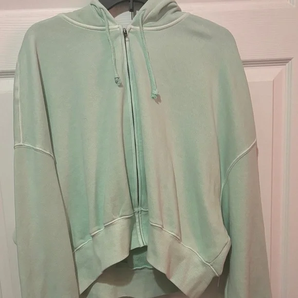 Kohl's Faded Mint Full Zip Hoodie - Picture 4 of 5
